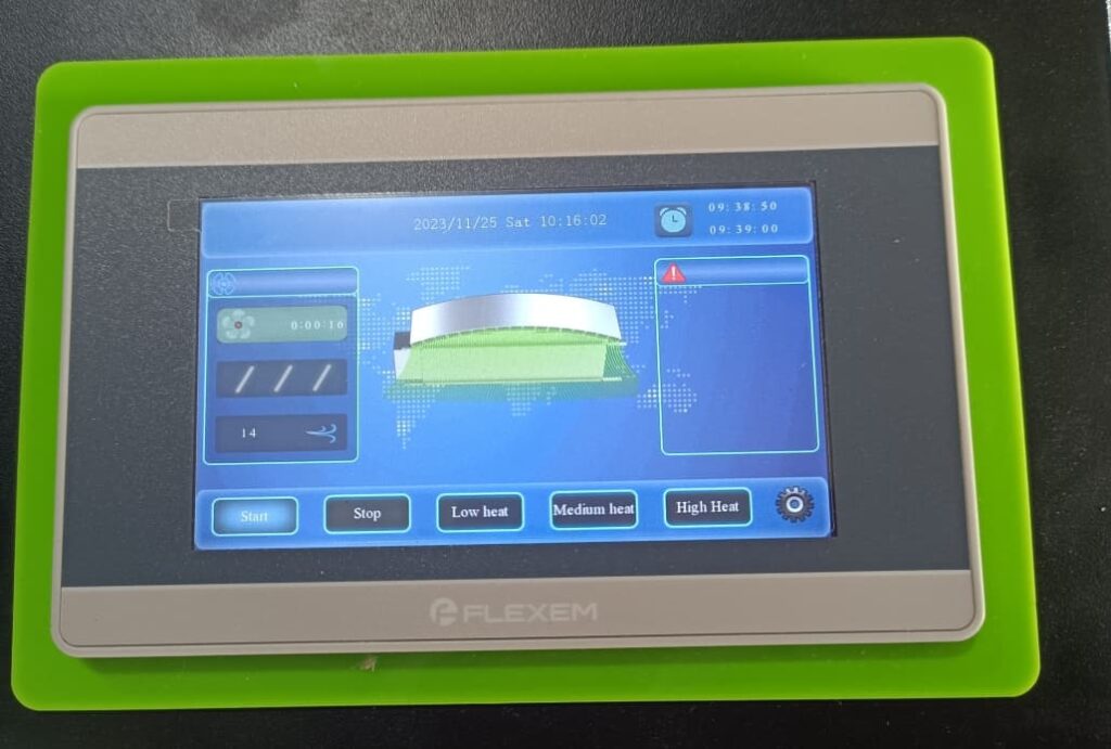 control screen of air curtain